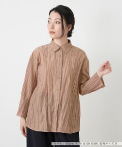 Leilian / レリアン シャツ・ブラウス | シワ加工シャーリングブラウス