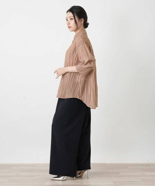 Leilian / レリアン シャツ・ブラウス | シワ加工シャーリングブラウス | 詳細5