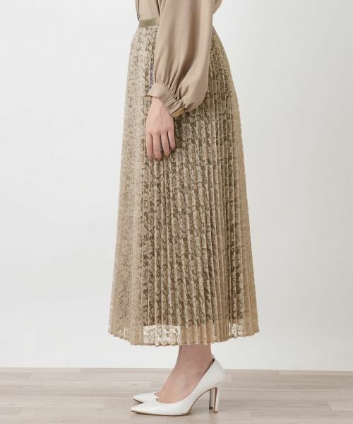 Leilian / レリアン ロング・マキシ丈スカート | 総レースプリーツロングスカート | 詳細8