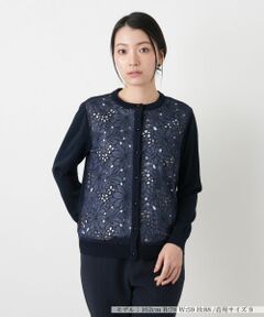 Leilian / レリアン カーディガン・ボレロ | レース切替カーディガン