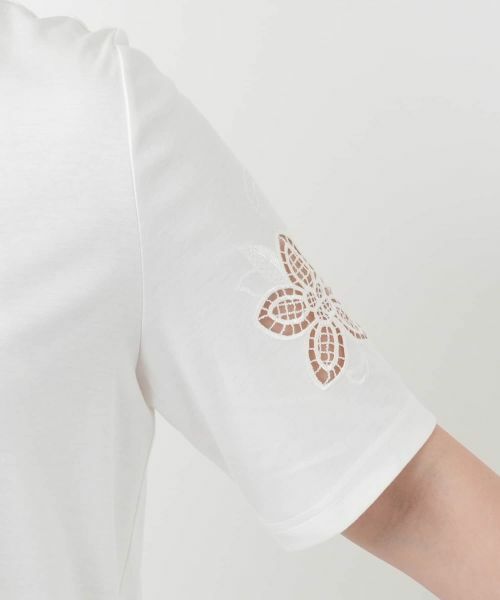 Leilian / レリアン Tシャツ | 刺繍クルーネックカットソー【Leilian WHITE LABEL】 | 詳細12