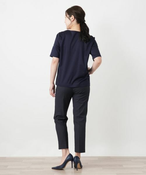 Leilian / レリアン Tシャツ | 刺繍クルーネックカットソー【Leilian WHITE LABEL】 | 詳細3