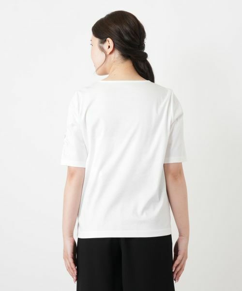 Leilian / レリアン Tシャツ | 刺繍クルーネックカットソー【Leilian WHITE LABEL】 | 詳細9