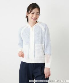 Leilian / レリアン カーディガン・ボレロ | メッシュニットパーカ【Leilian WHITE LABEL】