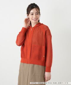 Leilian / レリアン カーディガン・ボレロ | メッシュニットパーカ【Leilian WHITE LABEL】