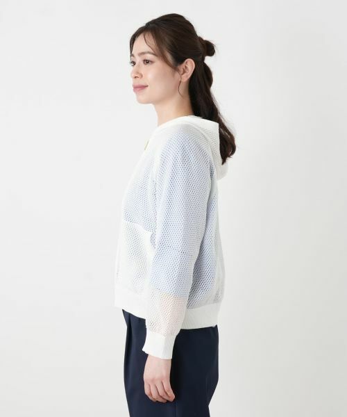 Leilian / レリアン カーディガン・ボレロ | メッシュニットパーカ【Leilian WHITE LABEL】 | 詳細11