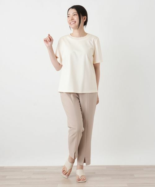 Leilian / レリアン カットソー | 刺繍クルーネックカットソー【Leilian WHITE LABEL】 | 詳細1