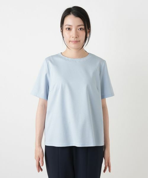 Leilian / レリアン カットソー | 刺繍クルーネックカットソー【Leilian WHITE LABEL】 | 詳細13