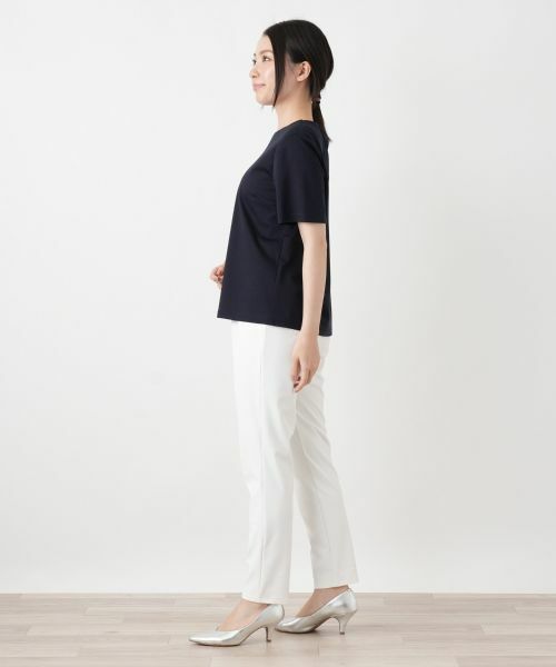 Leilian / レリアン カットソー | 刺繍クルーネックカットソー【Leilian WHITE LABEL】 | 詳細5