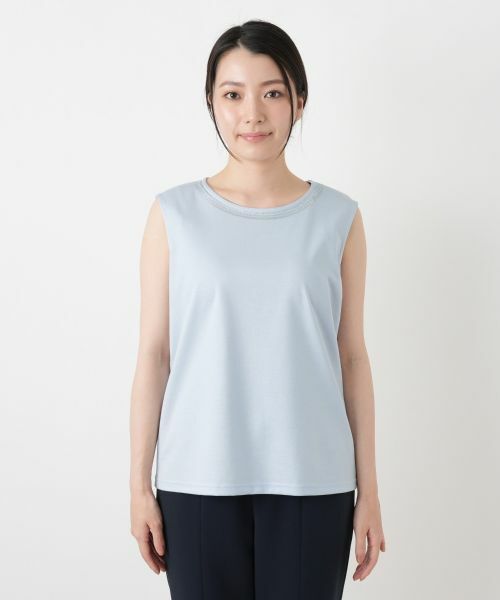 Leilian / レリアン カットソー | 刺繍ノースリーブカットソー【Leilian WHITE LABEL】 | 詳細10