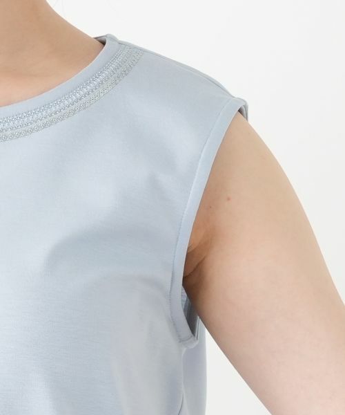 Leilian / レリアン カットソー | 刺繍ノースリーブカットソー【Leilian WHITE LABEL】 | 詳細15