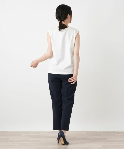 Leilian / レリアン カットソー | 刺繍ノースリーブカットソー【Leilian WHITE LABEL】 | 詳細3