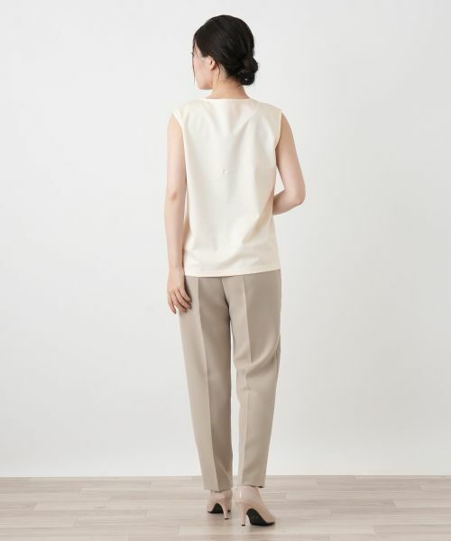 Leilian / レリアン カットソー | 刺繍ノースリーブカットソー【Leilian WHITE LABEL】 | 詳細6