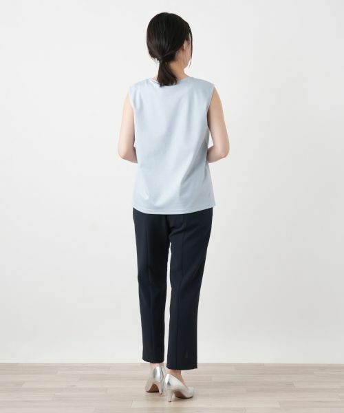 Leilian / レリアン カットソー | 刺繍ノースリーブカットソー【Leilian WHITE LABEL】 | 詳細9