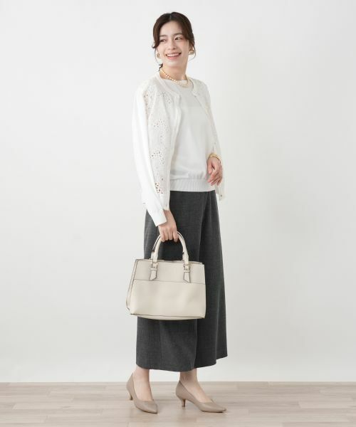 Leilian / レリアン セットアップ | レーストリムパンツスーツ【Leilian WHITE LABEL】 | 詳細21