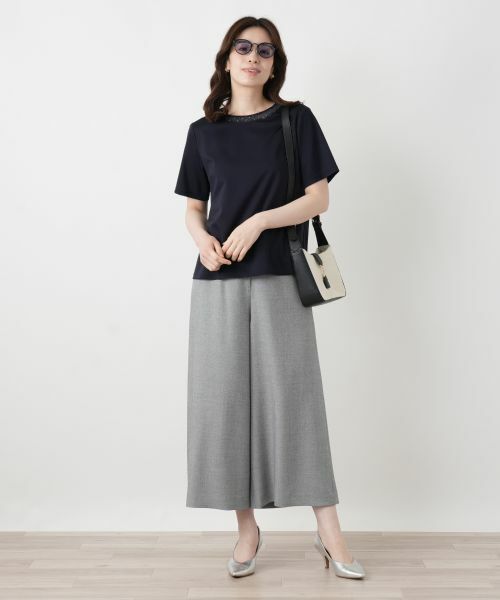 Leilian / レリアン セットアップ | レーストリムパンツスーツ【Leilian WHITE LABEL】 | 詳細30