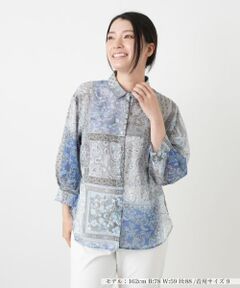 Leilian / レリアン シャツ・ブラウス | ペイズリー柄シャツブラウス【Leilian WHITE LABEL】