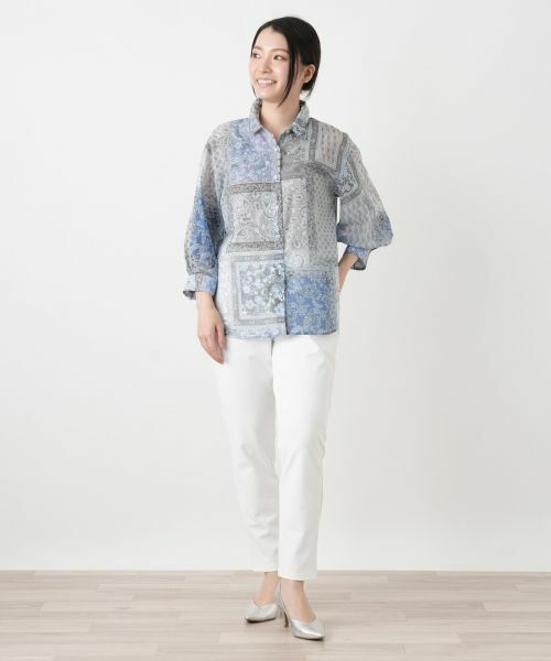 Leilian / レリアン シャツ・ブラウス | ペイズリー柄シャツブラウス【Leilian WHITE LABEL】 | 詳細4