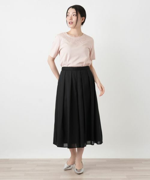 Leilian / レリアン カットソー | 刺繍クルーネックカットソー【Leilian WHITE LABEL】 | 詳細10