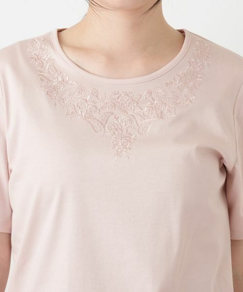Leilian / レリアン カットソー | 刺繍クルーネックカットソー【Leilian WHITE LABEL】 | 詳細16