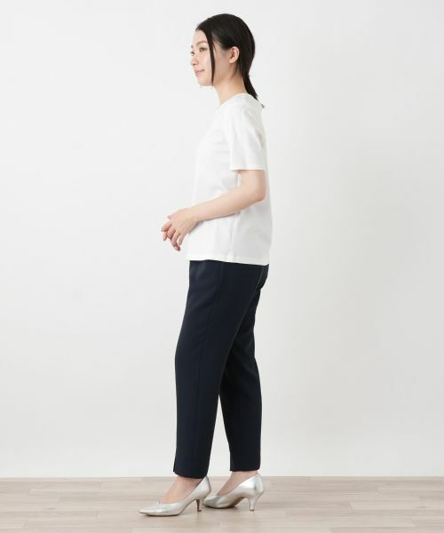 Leilian / レリアン カットソー | 刺繍クルーネックカットソー【Leilian WHITE LABEL】 | 詳細8