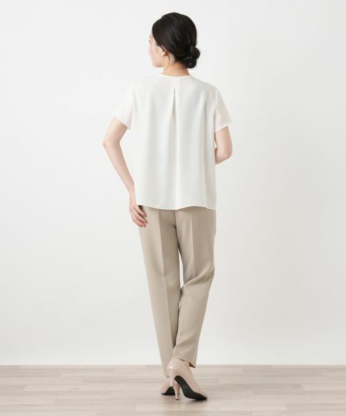 Leilian / レリアン シャツ・ブラウス | ボウタイ風タックブラウス【Leilian WHITE LABEL】 | 詳細6