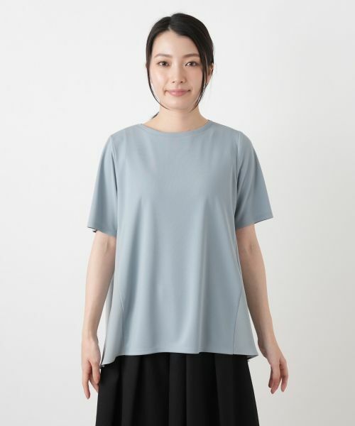 Leilian / レリアン カットソー | 異素材切替テールカットヘムカットソー【Leilian WHITE LABEL】 | 詳細10