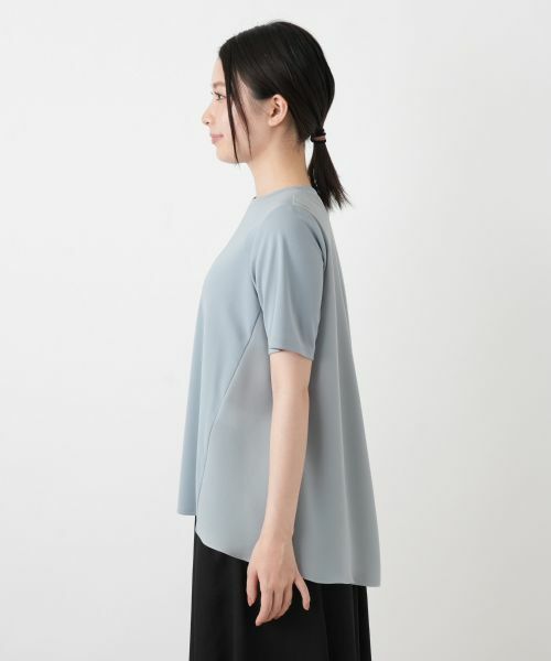 Leilian / レリアン カットソー | 異素材切替テールカットヘムカットソー【Leilian WHITE LABEL】 | 詳細11