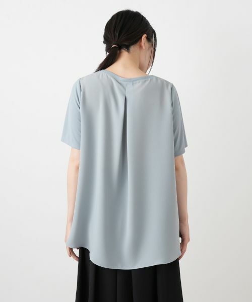 Leilian / レリアン カットソー | 異素材切替テールカットヘムカットソー【Leilian WHITE LABEL】 | 詳細12