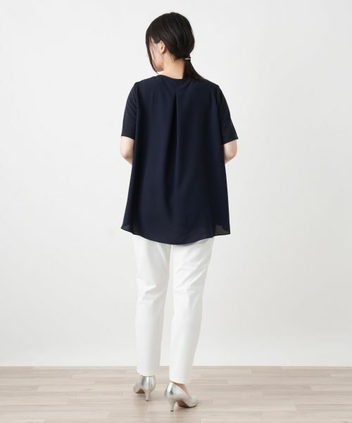 Leilian / レリアン カットソー | 異素材切替テールカットヘムカットソー【Leilian WHITE LABEL】 | 詳細3