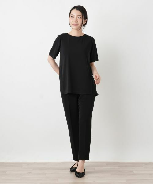 Leilian / レリアン カットソー | 異素材切替テールカットヘムカットソー【Leilian WHITE LABEL】 | 詳細4
