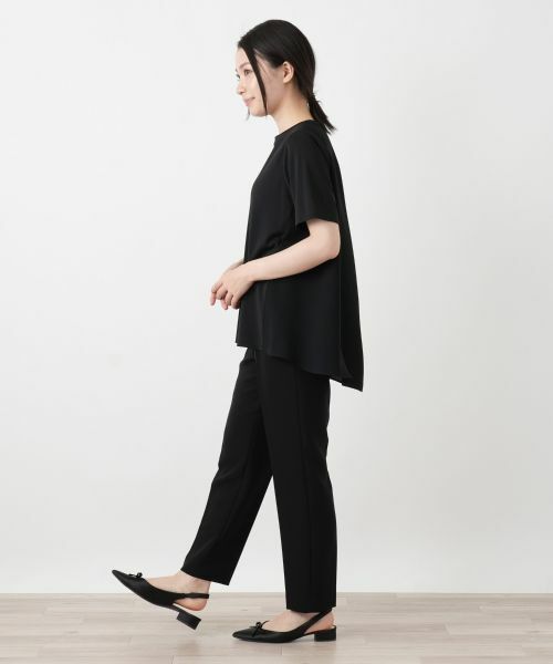 Leilian / レリアン カットソー | 異素材切替テールカットヘムカットソー【Leilian WHITE LABEL】 | 詳細5