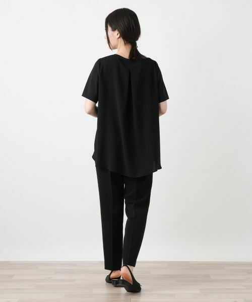 Leilian / レリアン カットソー | 異素材切替テールカットヘムカットソー【Leilian WHITE LABEL】 | 詳細6