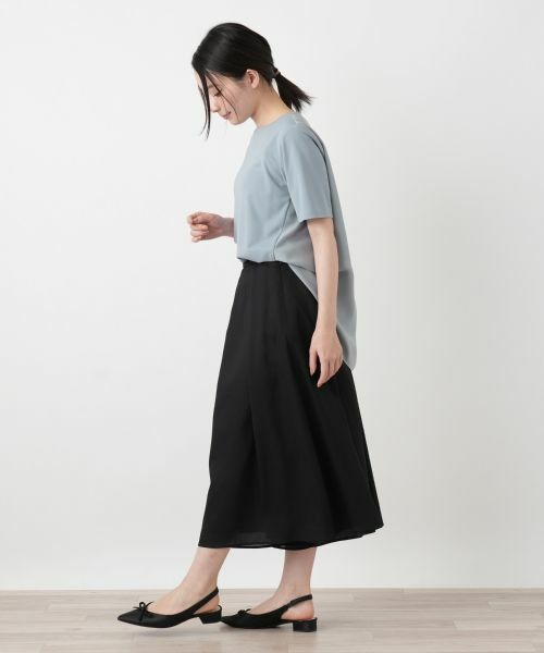 Leilian / レリアン カットソー | 異素材切替テールカットヘムカットソー【Leilian WHITE LABEL】 | 詳細8