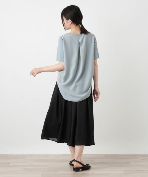 Leilian / レリアン カットソー | 異素材切替テールカットヘムカットソー【Leilian WHITE LABEL】 | 詳細9
