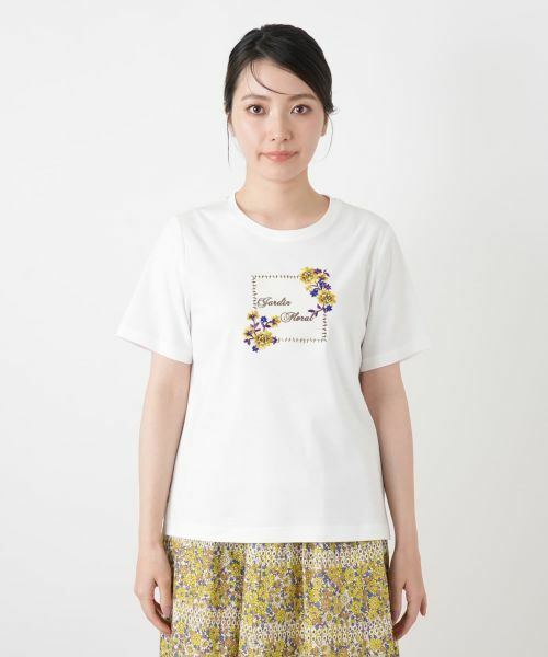 Leilian / レリアン Tシャツ | プリントクルーネックTシャツ | 詳細4