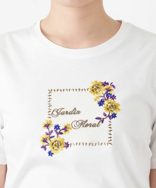 Leilian / レリアン Tシャツ | プリントクルーネックTシャツ | 詳細7