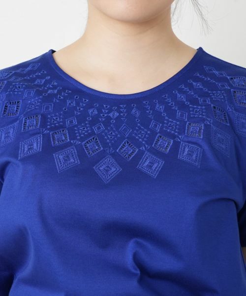 Leilian / レリアン カットソー | 刺繍クルーネックカットソー | 詳細28