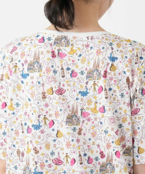 Leilian / レリアン Tシャツ | 総柄プリントクルーネックTシャツ | 詳細11