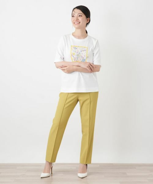 Leilian / レリアン Tシャツ | プリントクルーネックTシャツ | 詳細1