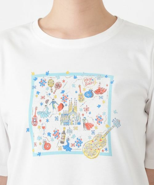 Leilian / レリアン Tシャツ | プリントクルーネックTシャツ | 詳細10