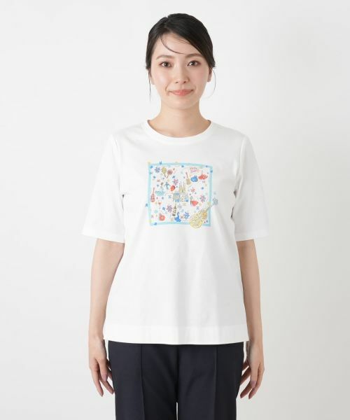 Leilian / レリアン Tシャツ | プリントクルーネックTシャツ | 詳細7