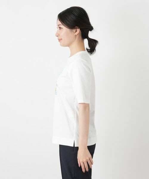 Leilian / レリアン Tシャツ | プリントクルーネックTシャツ | 詳細8