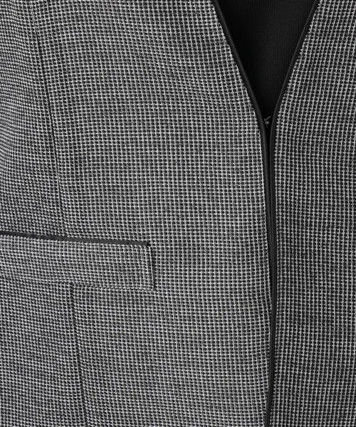 Leilian / レリアン テーラードジャケット | Vネックノーカラージャケット 【Leilian WHITE LABEL】 | 詳細14