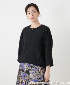 Leilian / レリアン その他アウター | ノーカラージップブルゾン