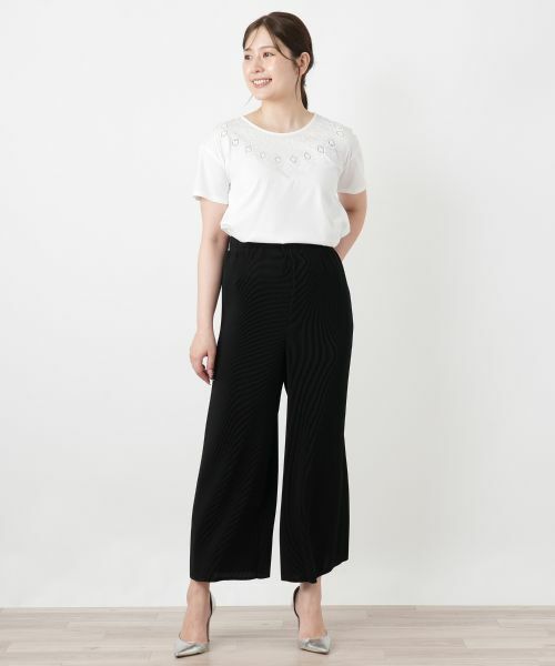 Leilian / レリアン その他パンツ | プリーツワイドパンツ【Leilian WHITE LABEL】 | 詳細8