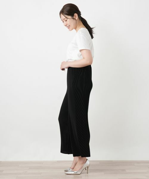 Leilian / レリアン その他パンツ | プリーツワイドパンツ【Leilian WHITE LABEL】 | 詳細9