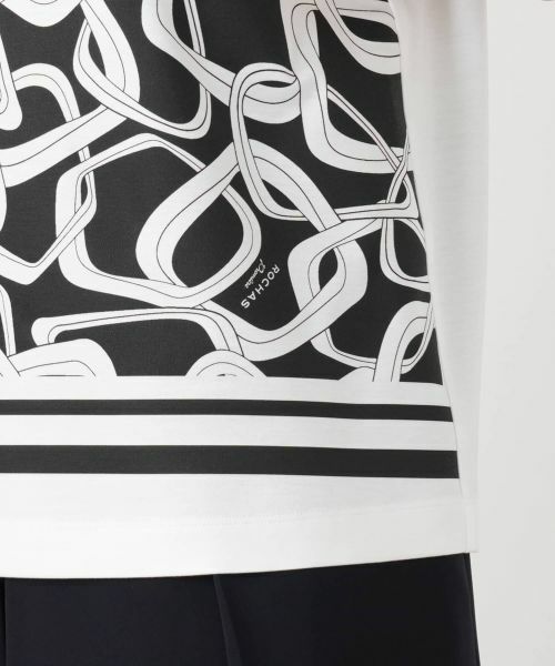 Leilian / レリアン Tシャツ | 幾何学柄クルーネックカットソー【ROCHAS Premiere】 | 詳細13