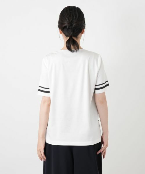 Leilian / レリアン Tシャツ | 幾何学柄クルーネックカットソー【ROCHAS Premiere】 | 詳細9