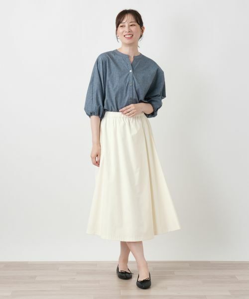 Leilian / レリアン シャツ・ブラウス | キーネックバルーンスリーブブラウス【Leilian WHITE LABEL】 | 詳細14